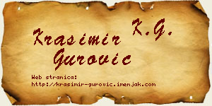 Krasimir Gurović vizit kartica